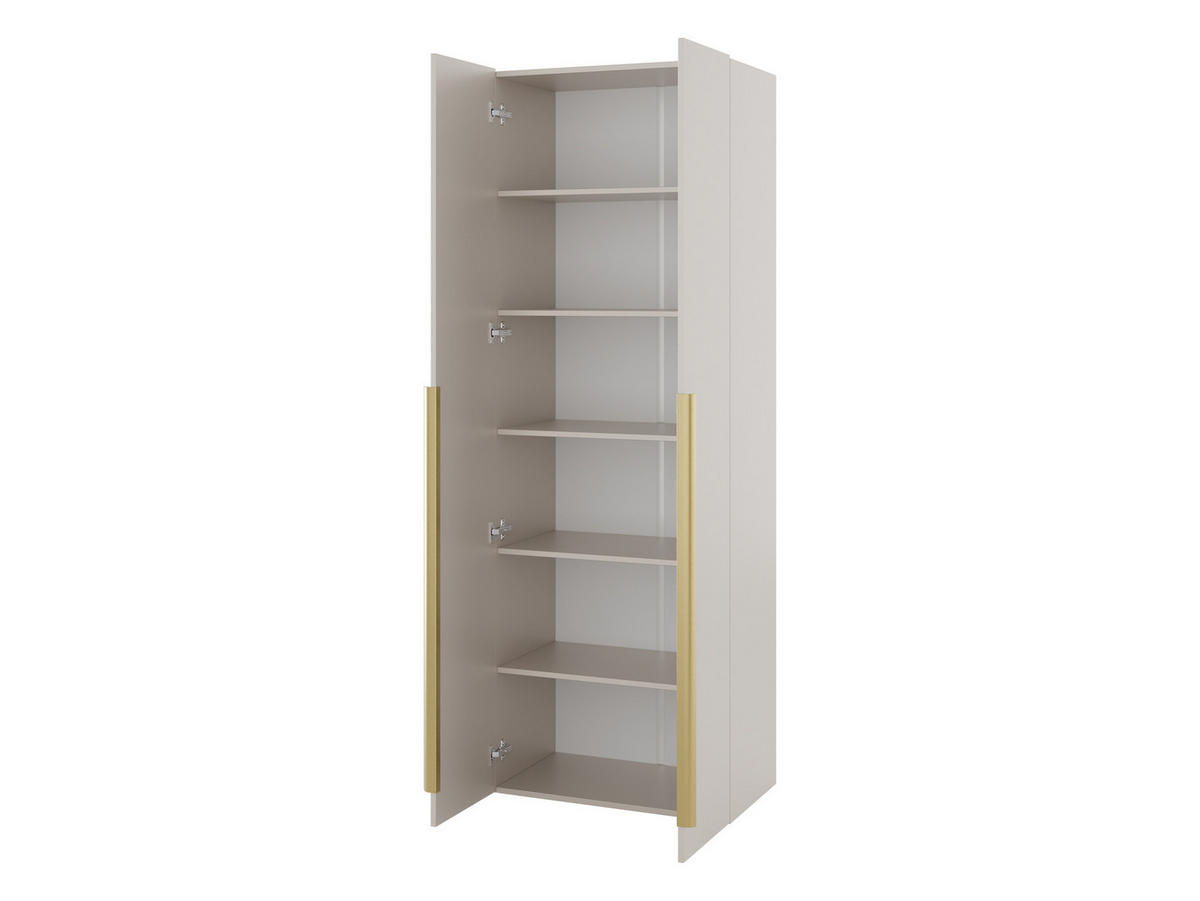 GARDEROBE-SET Kerkin I - Beige/Goldfarben, Holzwerkstoff/Kunststoff (70/200/42cm) - MIRJAN24