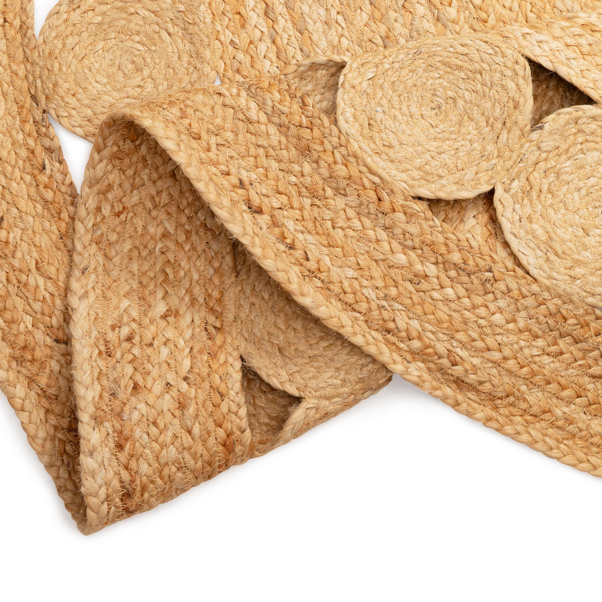 TEPPICH JUTE Rund Braun Beige 120/120 cm - Naturfarben, Textil (120/120cm) - Tapiso