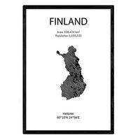 POSTER Länder & Kontinente Finnland A3 Rahmenlos - Klar, Papier (29.7/5/42cm) - Nacnic