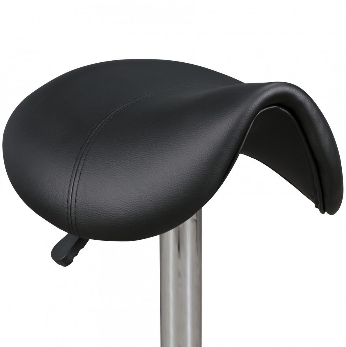 SATTELHOCKER höhenverstellbar mit 100 kg Belastbarkeit BEVANO, Schwarz 60x60x60 cm - Silberfarben/Schwarz, Kunststoff/Textil (60/60/60cm) - KADIMA DESIGN
