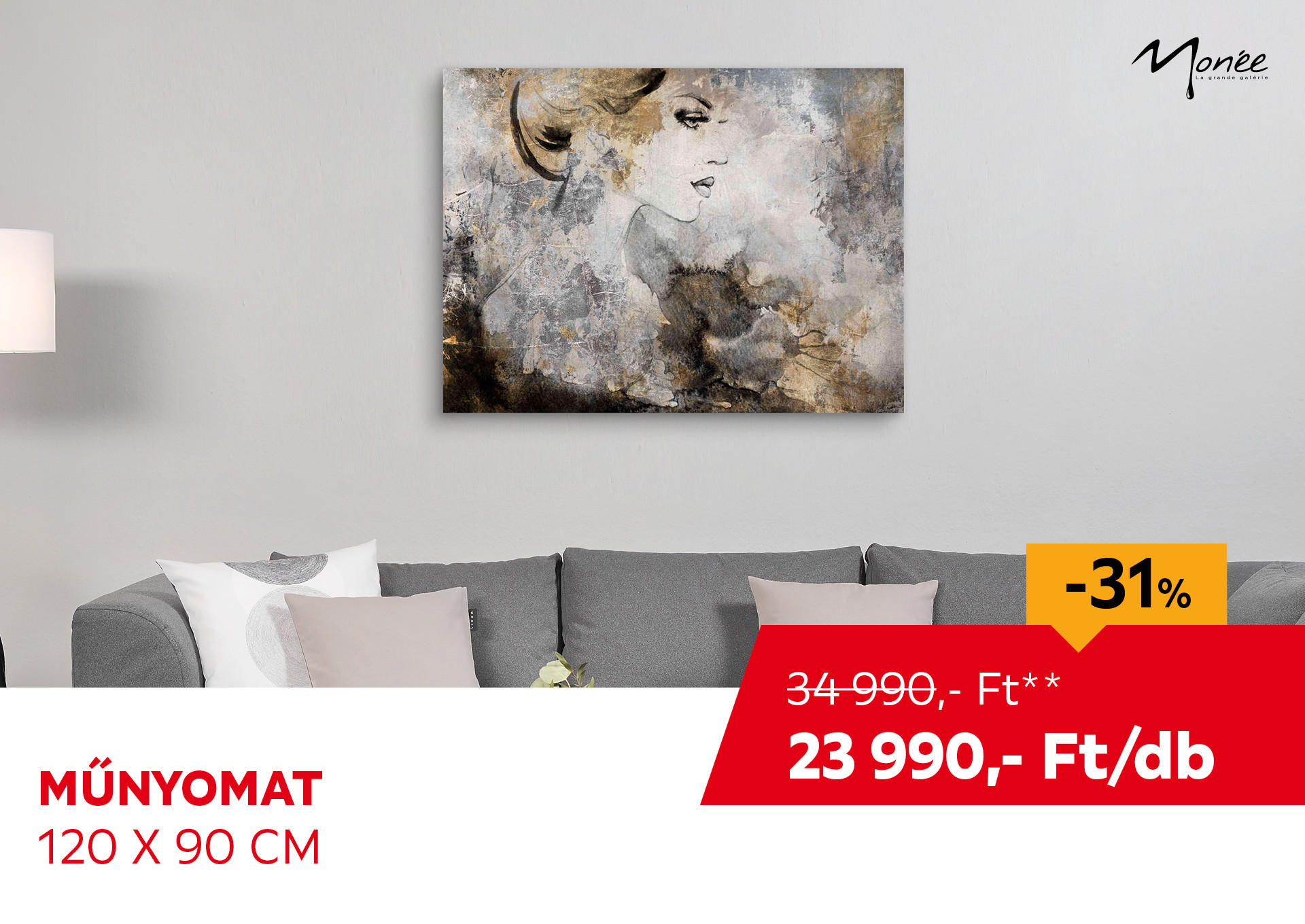 Műnyomat, 120 x 90 cm  Kiemelt termék 34990 Ft.- helyett 23990 Ft.-
