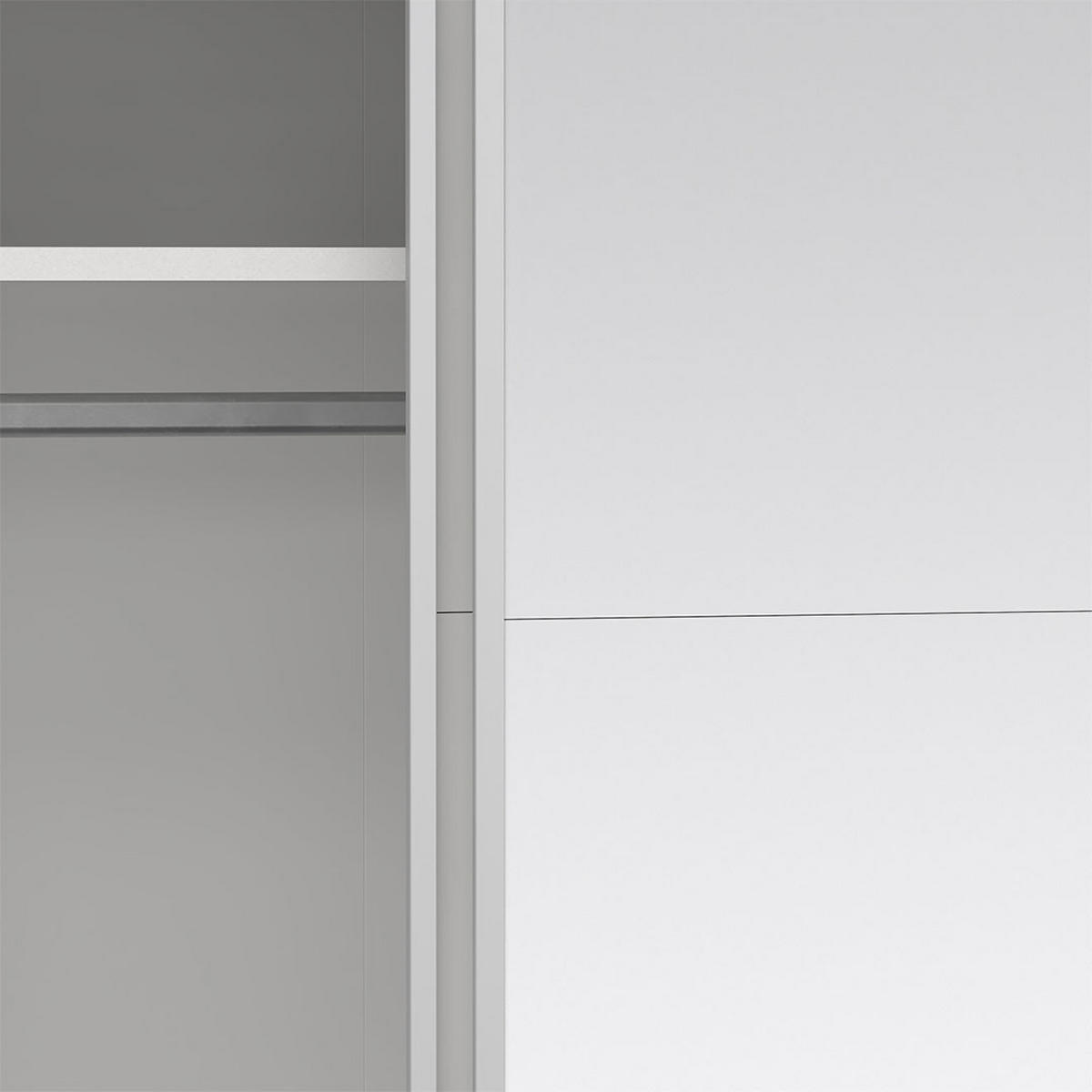 SCHIEBETÜRENSCHRANK, Bergamo, Weiß, Holzwerkstoff, 179 x 67 x 221 cm - Weiß, Holzwerkstoff (179/221/67cm) - ebuy24