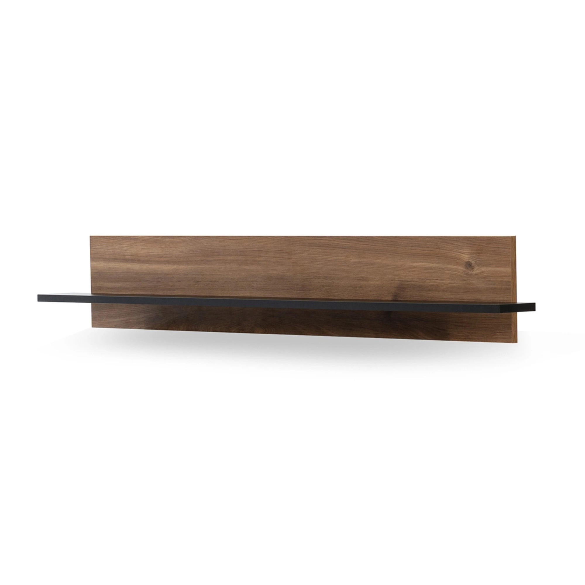 WANDREGAL Nero 135 cm breite - Hellbraun/Schwarz, Holzwerkstoff (135/20/12cm) - Ravio