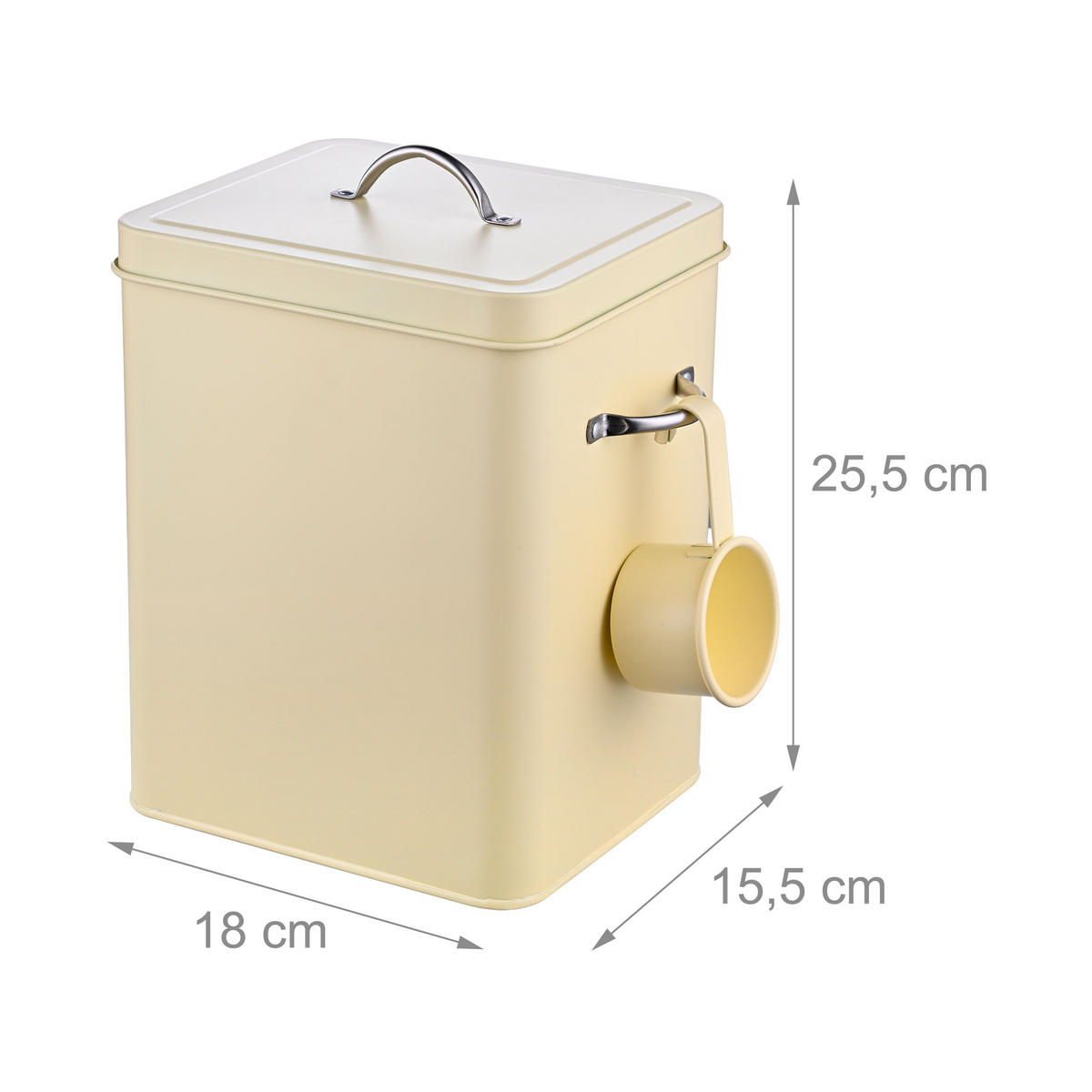 BOX na pranie - béžová, kov (18/25.5/15.5cm) - Relaxdays