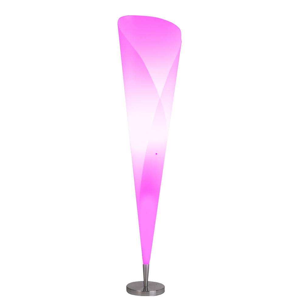 LED STEHLEUCHTE Weiß mit Lampenschirm - Weiß, Metall (30/30/146cm) - Globo Lighting
