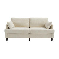 2-SITZER Sofa Chenille mit USB-Anschluss und LED-Licht 175/83/78 cm Beige - Beige, Textil (175/78/83cm) - Redom