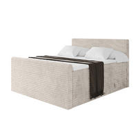 BOXSPRINGBETT mit Matratze H3|H4 und Lattenrost - TOLO-Z KING-v1 120x200 Cord - Creme - Creme, Holzwerkstoff (120/200cm)