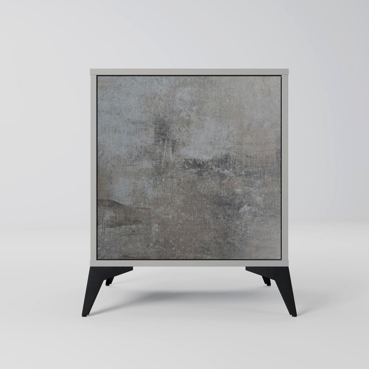SIDEBOARD CONCRETE WALL, Grau, 57,5x42x57,5 cm, Ohne Füße - Multicolor/Grau, Holzwerkstoff (57.5/57.5/42cm) - SpaceRebels