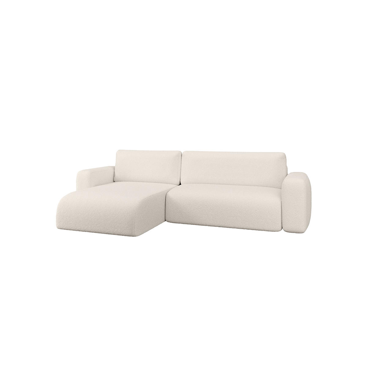 ECKSOFA TALW L mit Schlaffunktion, Weiß - Weiß, Textil (294/185cm) - Fedve