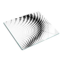 GLASPLATTE 60x52 cm Geometrische Figuren - Schwarz, Glas (60/0.4/52cm) - TULUP