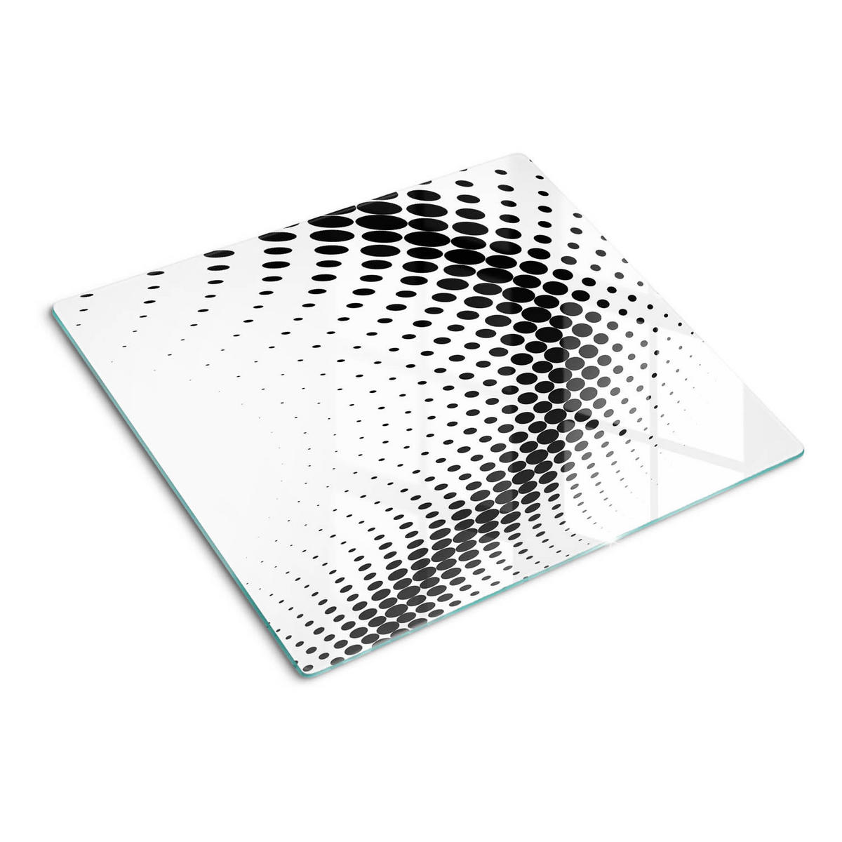 GLASPLATTE 60x52 cm Geometrische Figuren - Schwarz, Glas (60/0.4/52cm) - TULUP