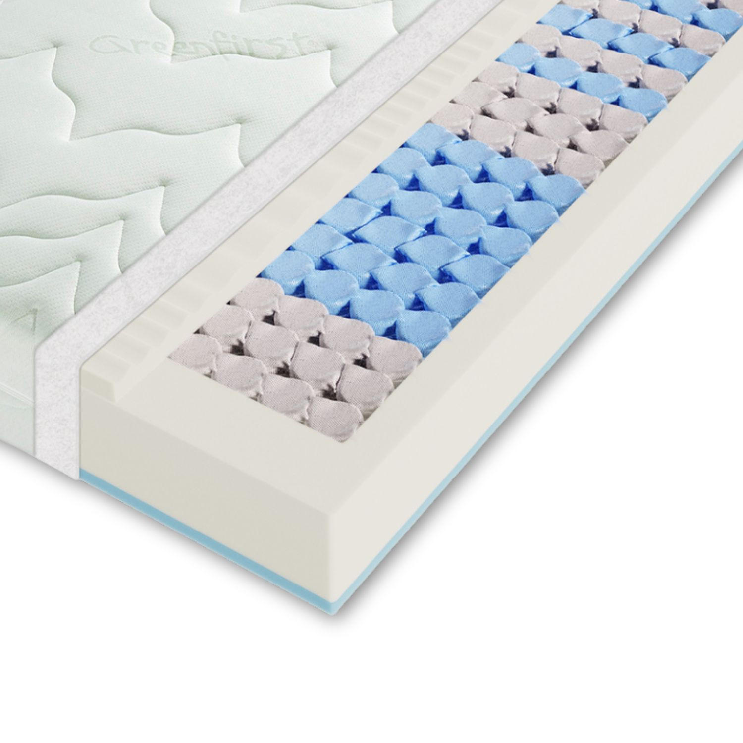 TASCHENFEDERKERMATRATZE 80x200 H3 H4, Höhe 21cm - Öko Tex zertifizierte Matratze 80x200 mit waschbarem Bezug - Weiß, Textil (80/200cm) - Sleepneo