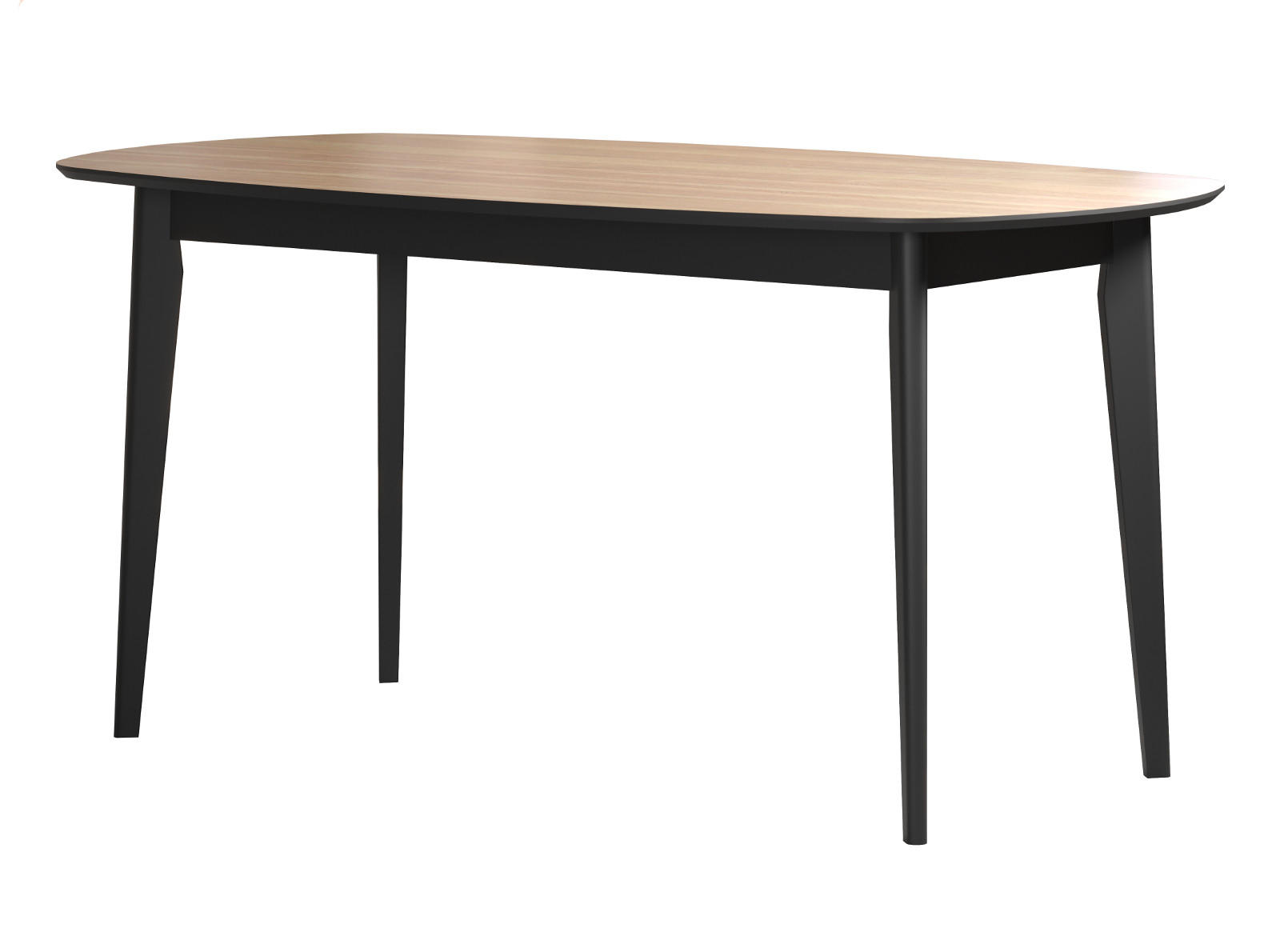 ESSTISCH Eiche, schwarz 160 x 90 cm, moderner Küchentisch - Eichefarben/Schwarz, Holzwerkstoff (77/160/90cm) - Top.Furn