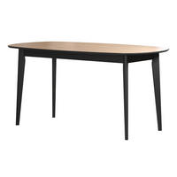 ESSTISCH Eiche, schwarz 160 x 90 cm, moderner Küchentisch - Eichefarben/Schwarz, Holzwerkstoff (77/160/90cm) - Top.Furn