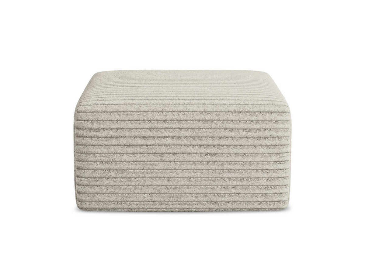 POUF Cord Beige - Schwarz/Cappuccino, Holzwerkstoff/Kunststoff (75/37/75cm) - Makamii