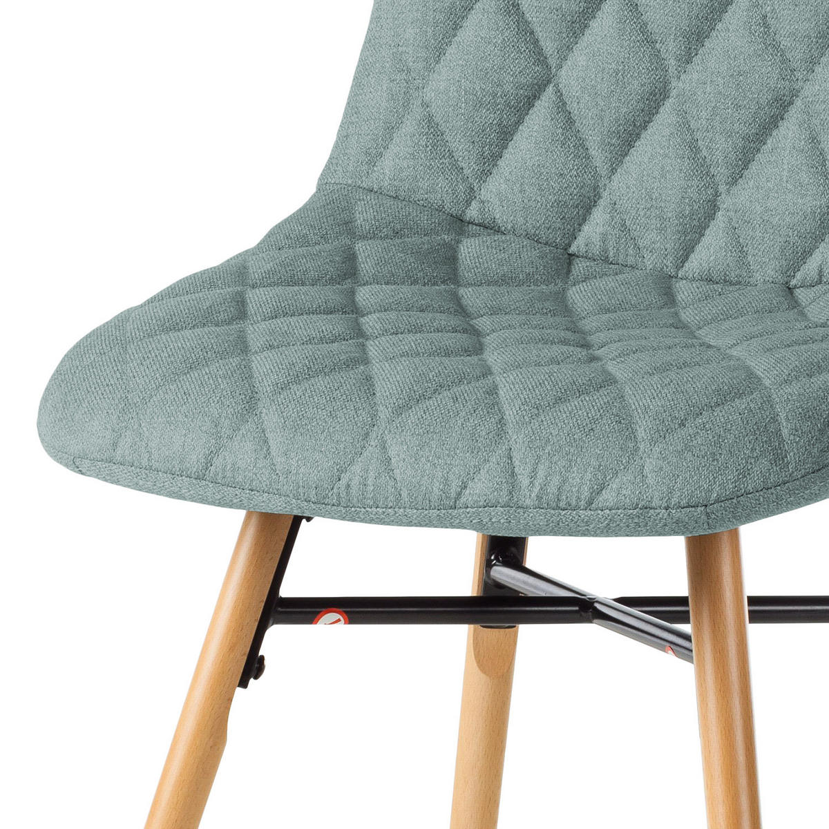 POLSTERSTUHL - Webstoff - Buchefarben/Mintgrün, Holz/Textil (46/85/57cm) - home24