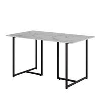 JÍDELNÍ STŮL Merido Černá/mramorová-bílá - černá/vysoce lesklá bílá, kompozitní dřevo (80/140/75cm) - Vicco