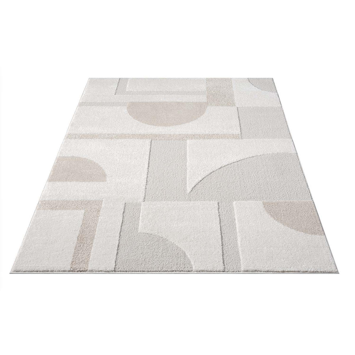 KURZFLOR-TEPPICH Lounge 9992 Creme 140x200 cm - Creme, Textil (140/200cm) - carpet city