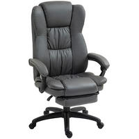 CHEFSESSEL in Dunkelgrau 68,5x68,5x121 cm mit Massagefunktion, Fußstütze und verstellbarer Rückenlehne - Dunkelgrau, Kunststoff (68.5/121/68.5cm) - IVMEU