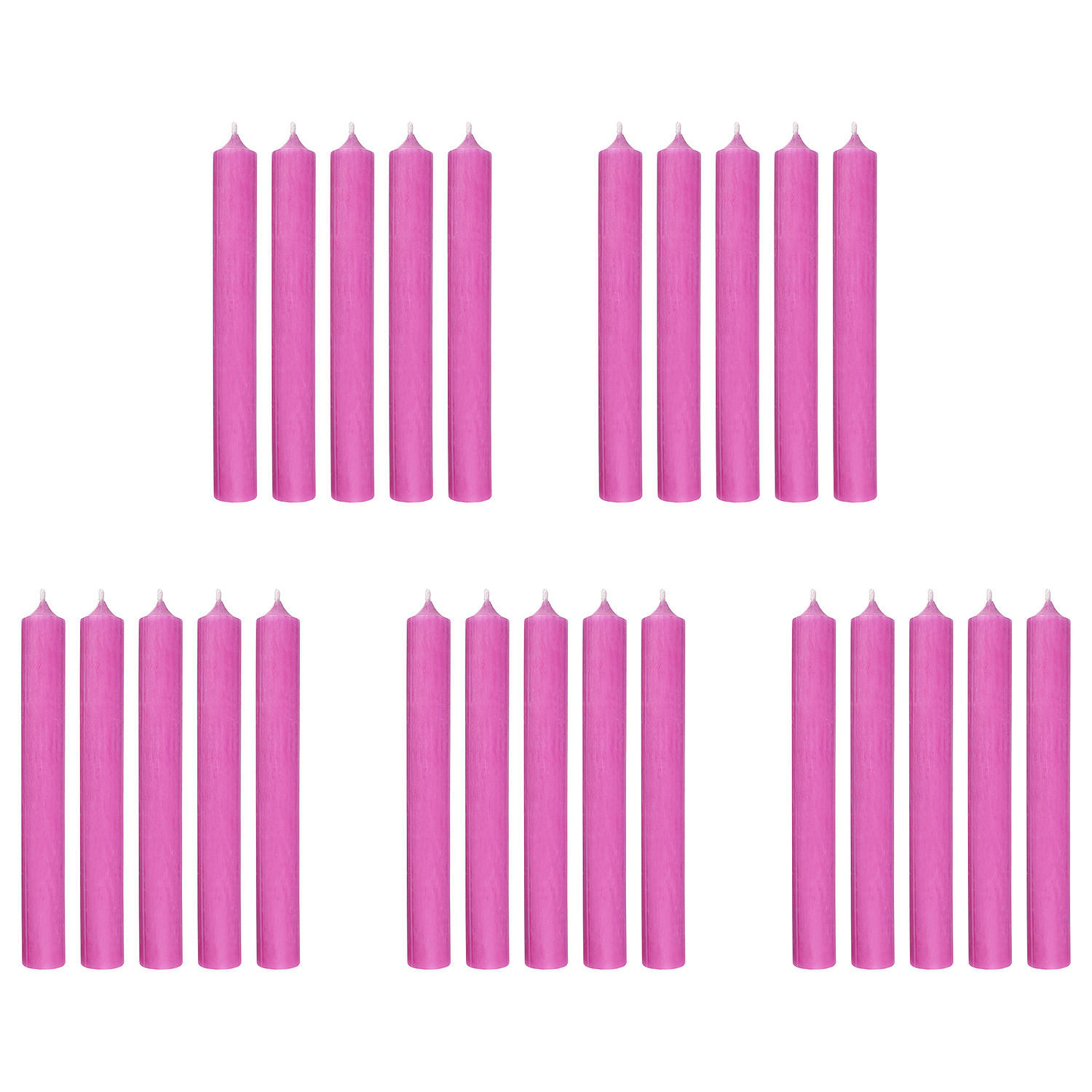 STABKERZE (25er Set) Rainbow - Pink, Paraffin (2.2/18/2.2cm) - Butlers