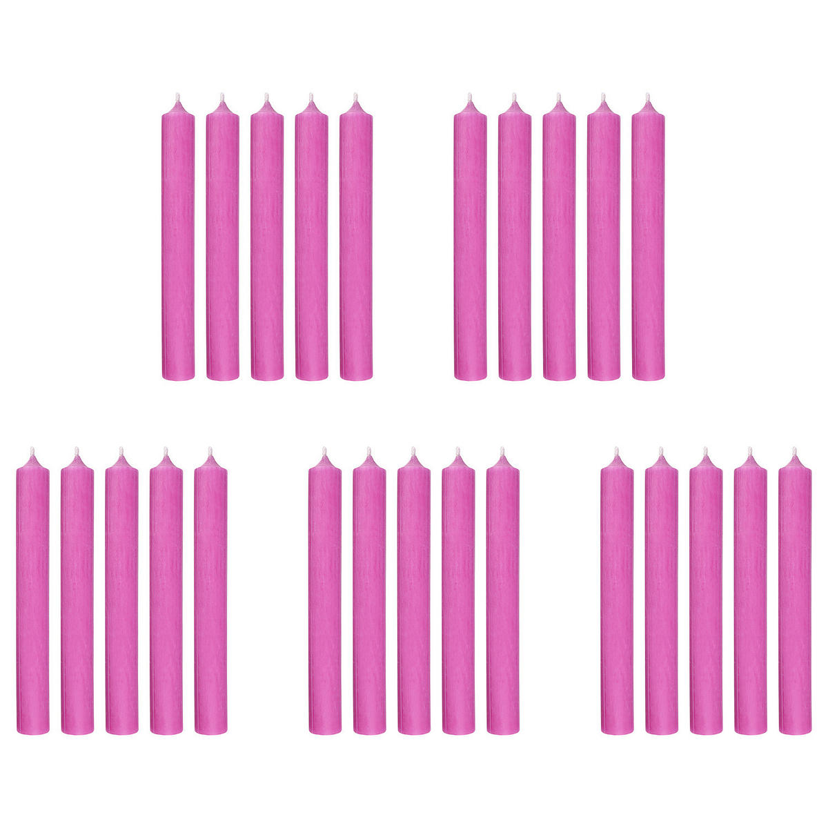 STABKERZE (25er Set) Rainbow - Pink, Paraffin (2.2/18/2.2cm) - Butlers