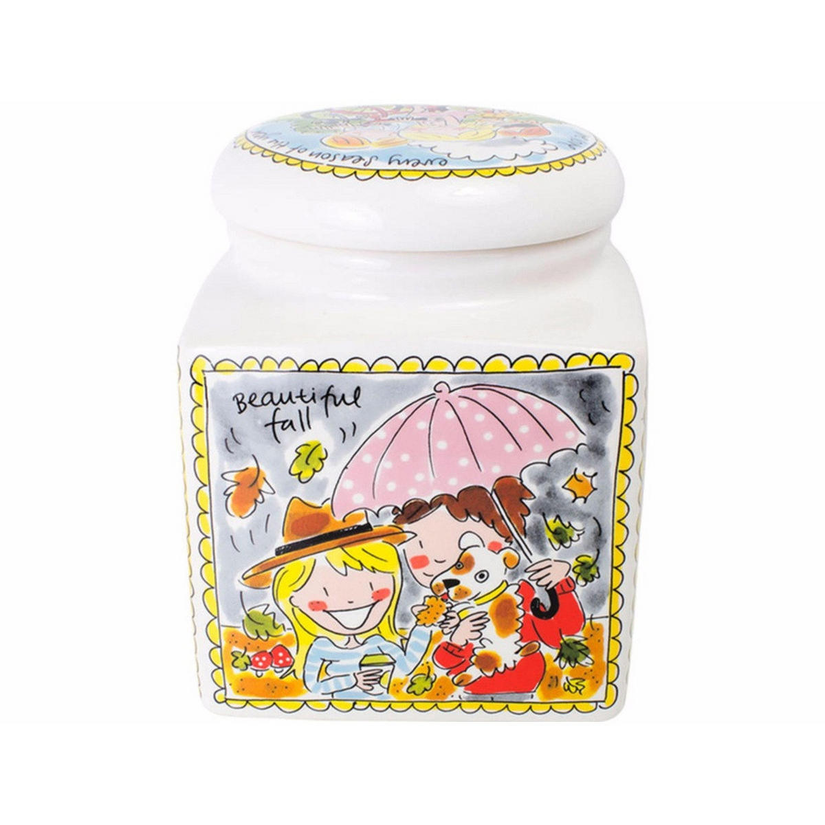 VORRATSDOSE Jahreszeiten in Bunt - 18cm - Multicolor, Keramik (16/20/16cm) - Blond Amsterdam
