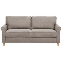 3-SITZER-SOFA Stoff hellbraun Ronneby - Hellbraun/Braun, Textil (190/88/78cm) - Beliani
