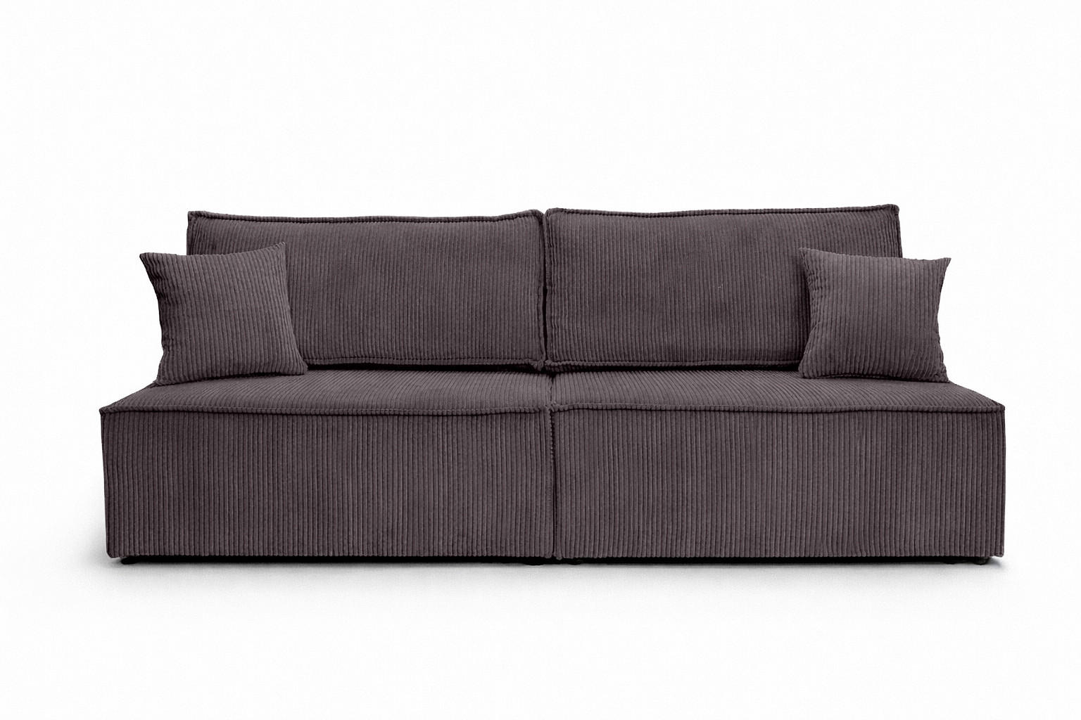 SOFA Mit Schlaffunktion Und Bettkasten, Cordstoff Poso, Dunkelgrau, BEST MINI - Dunkelgrau, Holz (200/83/98cm) - Kaiser Möbel