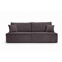 SOFA Mit Schlaffunktion Und Bettkasten, Cordstoff Poso, Dunkelgrau, BEST MINI - Dunkelgrau, Holz (200/83/98cm) - Kaiser Möbel