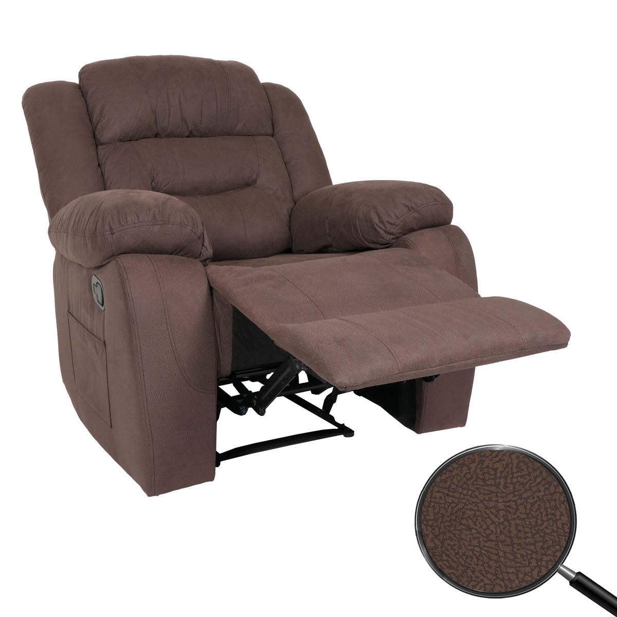 FERNSEHSESSEL XXL Braun - Braun, Textil (95/103/88cm) - MCW