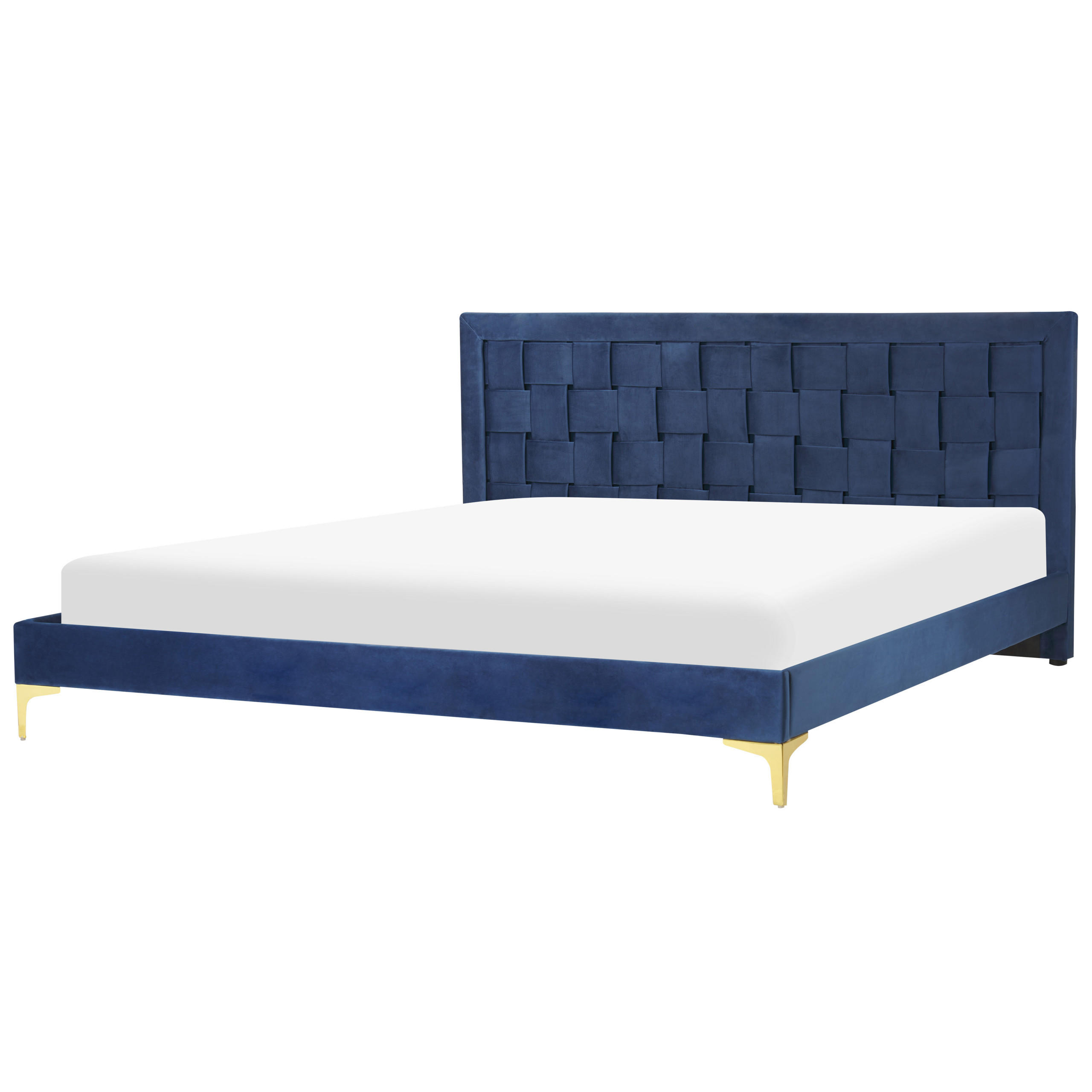 DOPPELBETT 180/200cm Marineblau Limoux - Blau, Textil (180/200cm) - Beliani