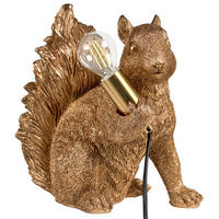 TISCHLAMPE Eichhörnchen Gold Pinoli - Messingfarben/Goldfarben, Kunststoff (23/13/24cm) - Beliani