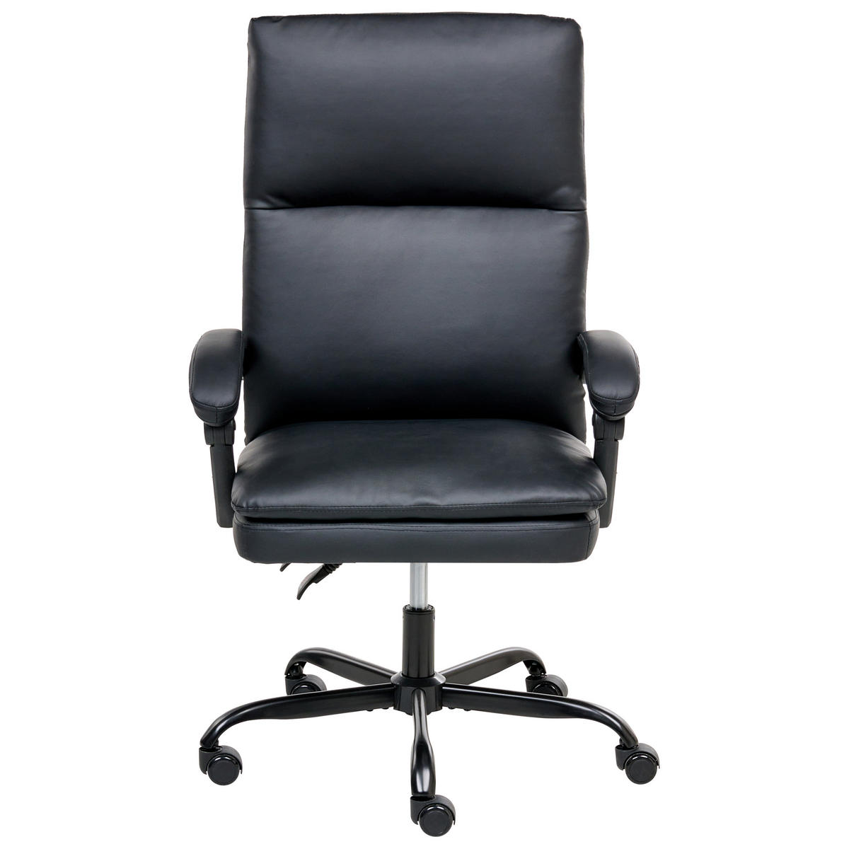 CHEFSESSEL Schwarz Serene - Schwarz, Kunststoff (70/105/70cm) - Beliani