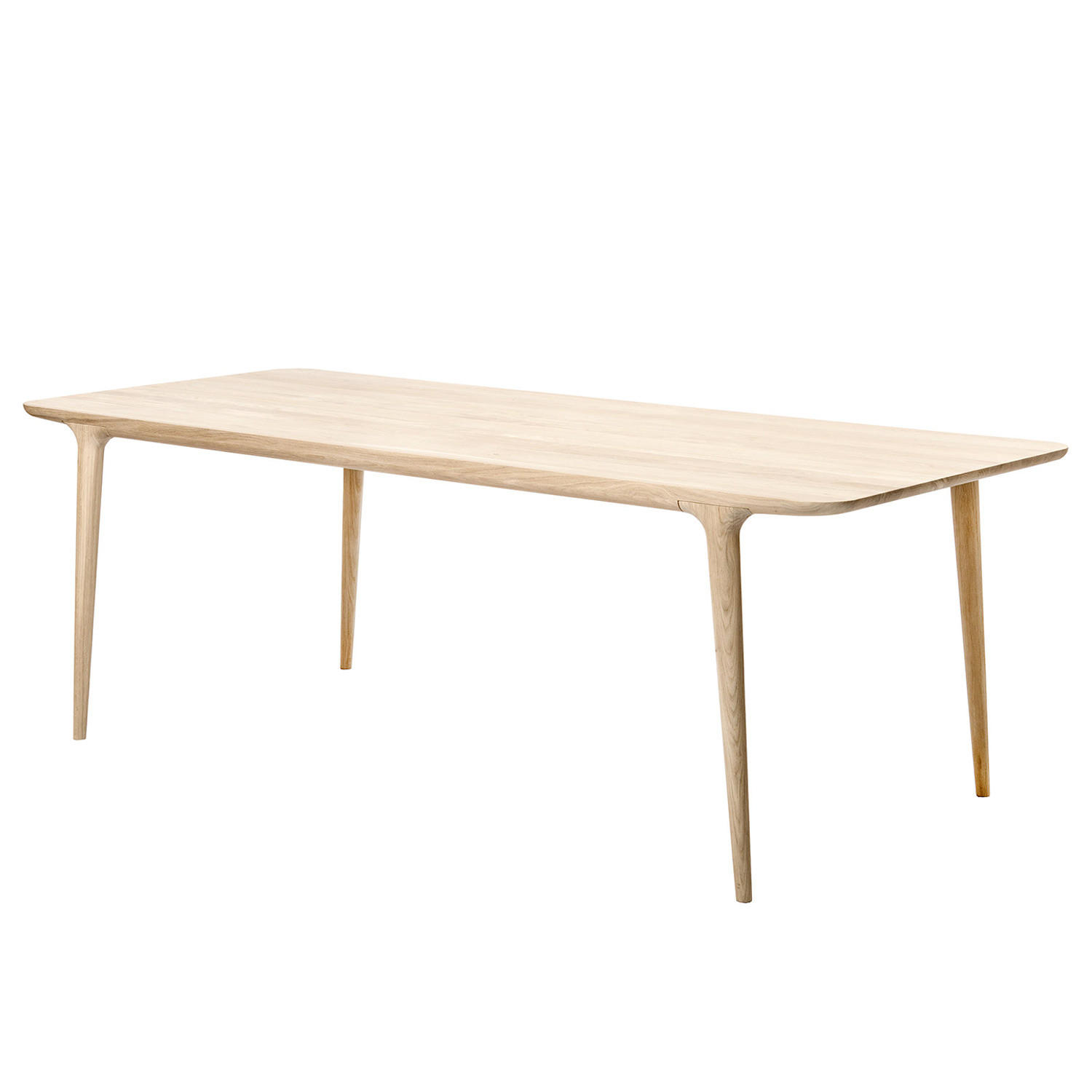 ESSTISCH - Eiche massiv - Eichefarben, Holz (90/200/75cm) - home24