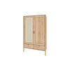KLEIDERSCHRANK MIT SCHUBLADE INA Wildeiche - Eiche Bianco, Holz (108/175/60cm) - byoak