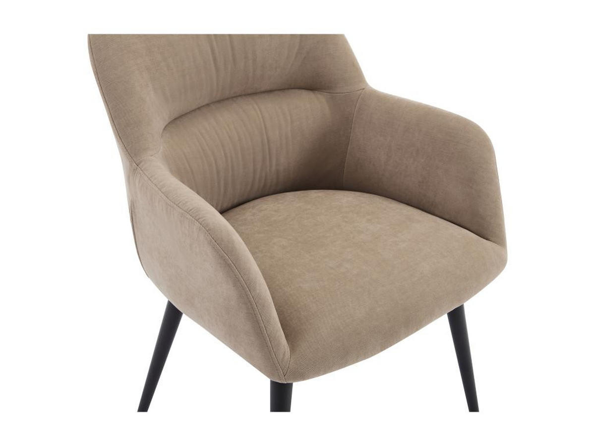 STUHL 6er-Set - Stoff & Metall - Beige - HEKA - Beige, Textil (61/78/59.5cm) - Vente-Unique