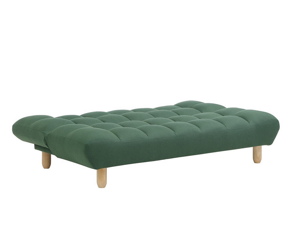 SCHLAFSOFA - 3 Personen - stoff - grün Esteban - Grün, Textil (182/87/97cm) - Vente-Unique