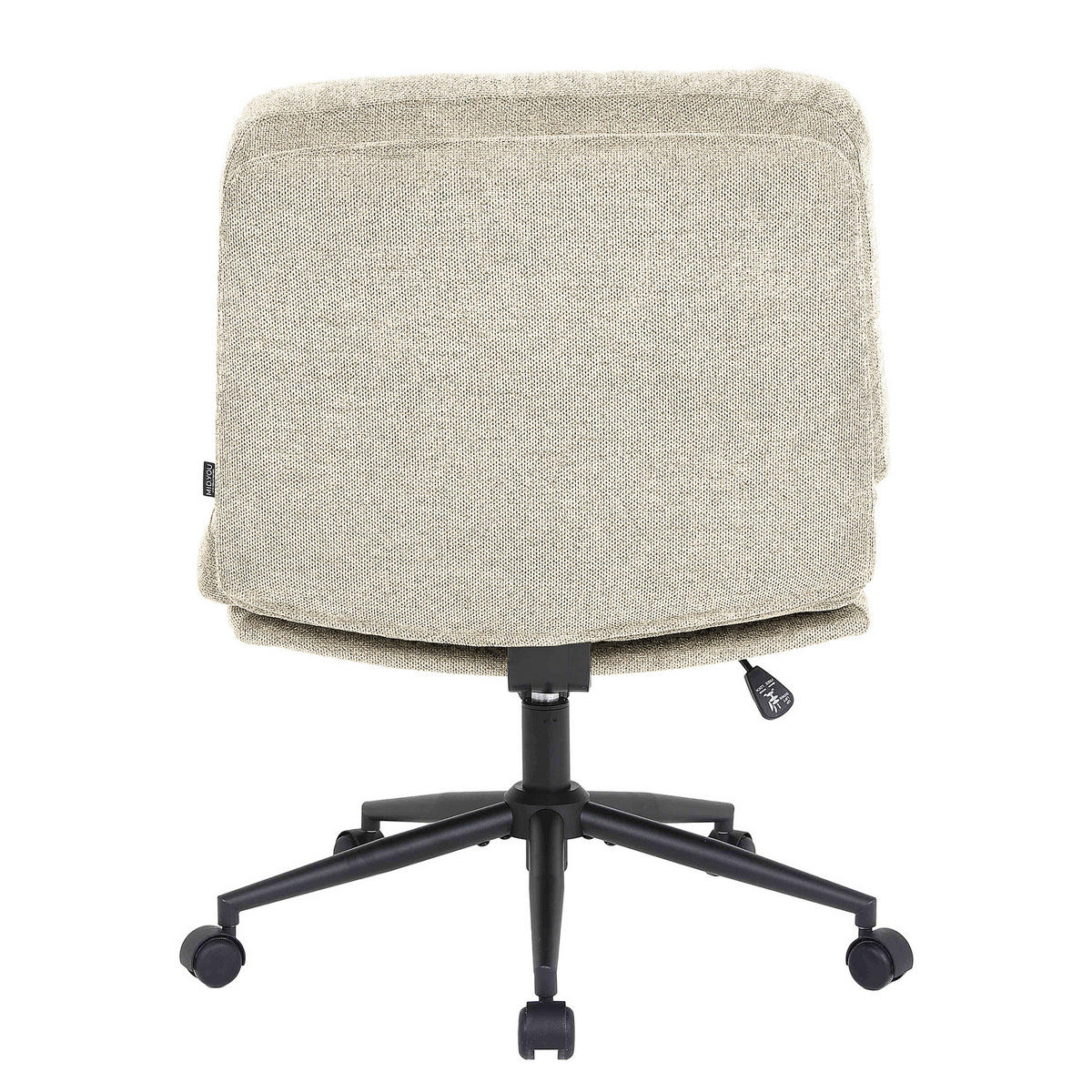 BÜRODREHSTUHL - Webstoff / Eisen / Nylon - Beige/Schwarz, Textil/Metall (71/90/76cm) - home24