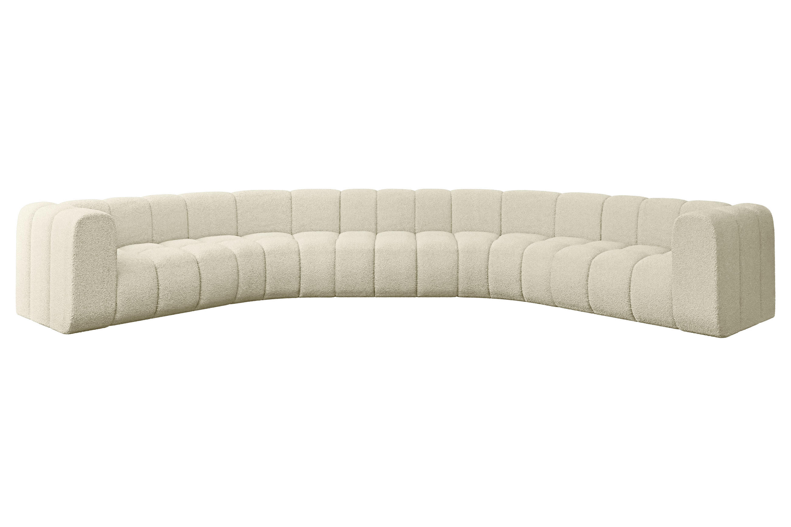 WOHNLANDSCHAFT modulares Sofa Lazro-U1 - 373x373x70 cm Beige - Beige, Holzwerkstoff/Textil (373/70/373cm) - ALTDECOR