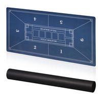 POKERMATTE - Blau, Wellpappe/Kunststoff (120/0.2cm) - Relaxdays