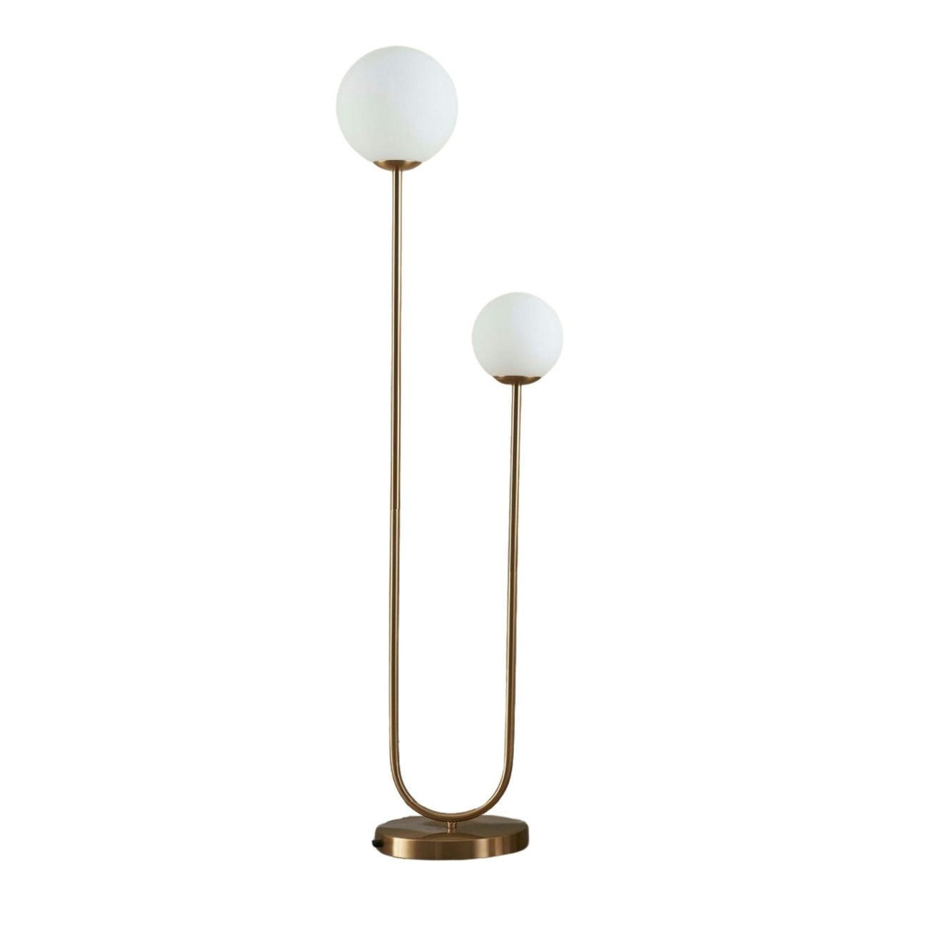 STEHLEUCHTE Ciarella, Gold / Messing, 130cm - Goldfarben, Glas (130/36/130cm) - KOSILUM