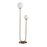 STEHLEUCHTE Ciarella, Gold / Messing, 130cm - Goldfarben, Glas (130/36/130cm) - KOSILUM
