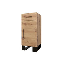 KOMMODE 95/42/45,6 - Schwarz/Eiche Artisan, Holz/Kunststoff (42/95/45.6cm) - Abiks Möbel