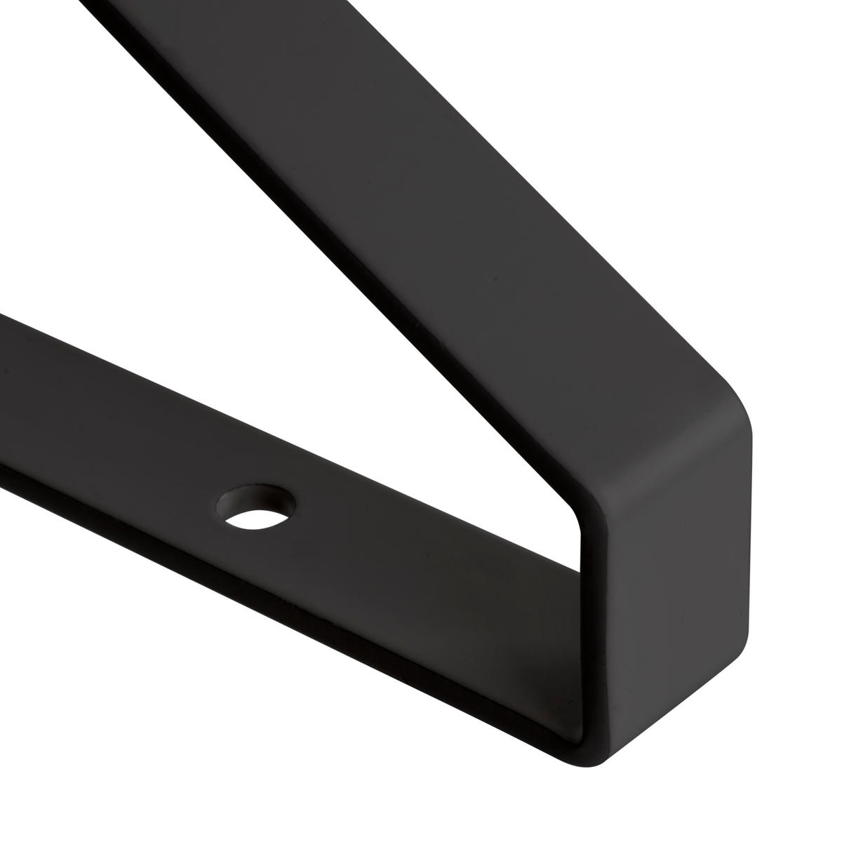 TRÄGER-SET für Regale in Holz Shelf mit dreieckiger Form, Stahl, Schwarz - Schwarz, Metall (22.5/3/22cm) - EMUCA