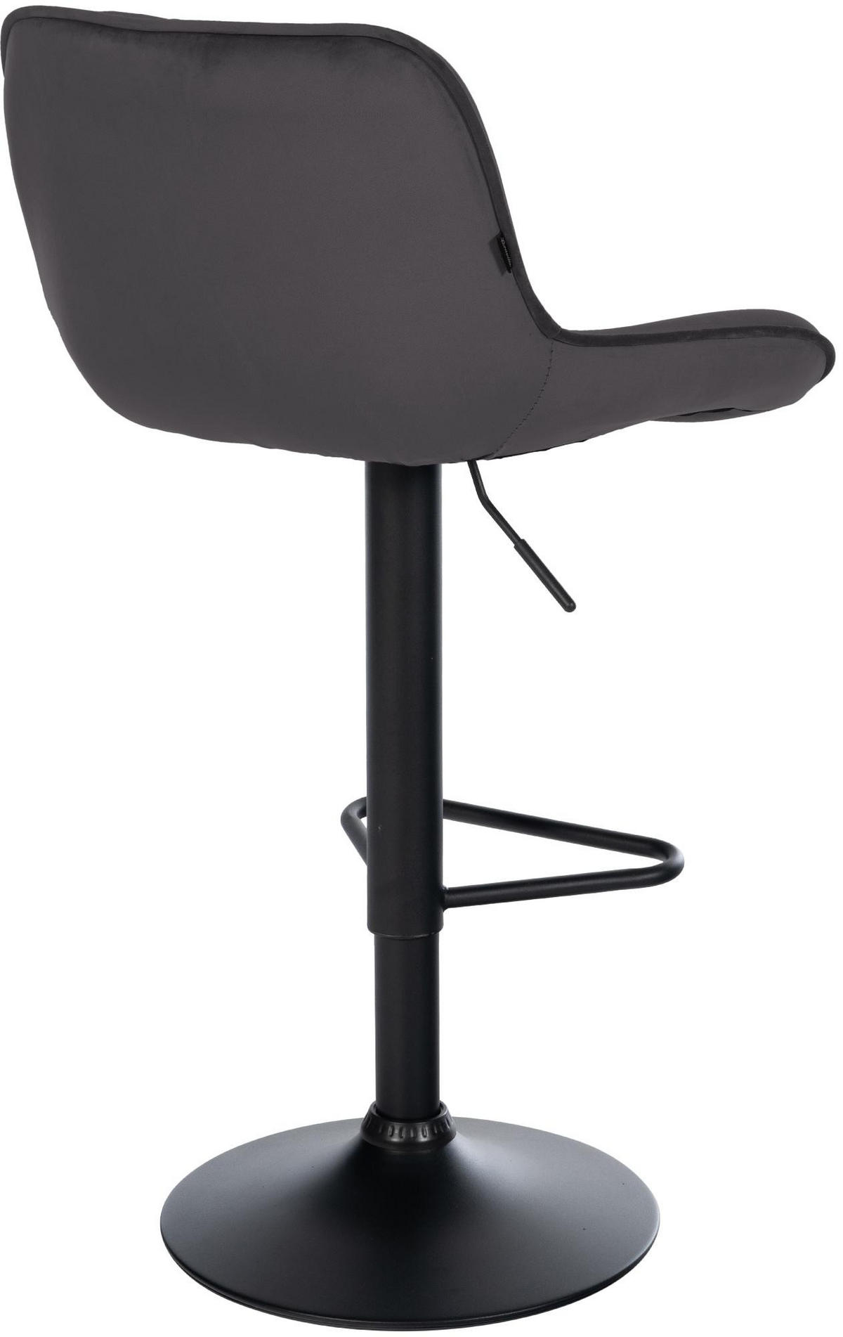 BARHOCKER Samt Schwarz - Schwarz, Textil/Metall (50/84/52cm) - CLP