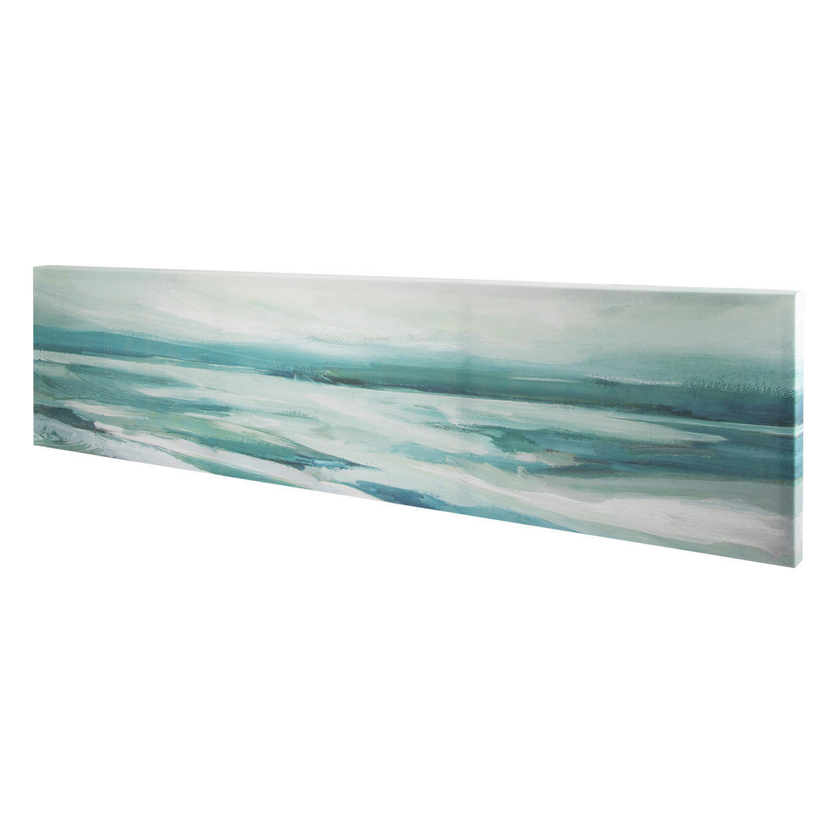 LEINWANDBILD Abstrakte Küste - 30x120 cm - Blau/Weiß, Holzwerkstoff/Textil (120/3cm) - Art for the Home