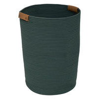WÄSCHEKORB Duo, Grün, 80 L - Dunkelgrün, Kunststoff (44/44/56cm) - 5five Simply Smart