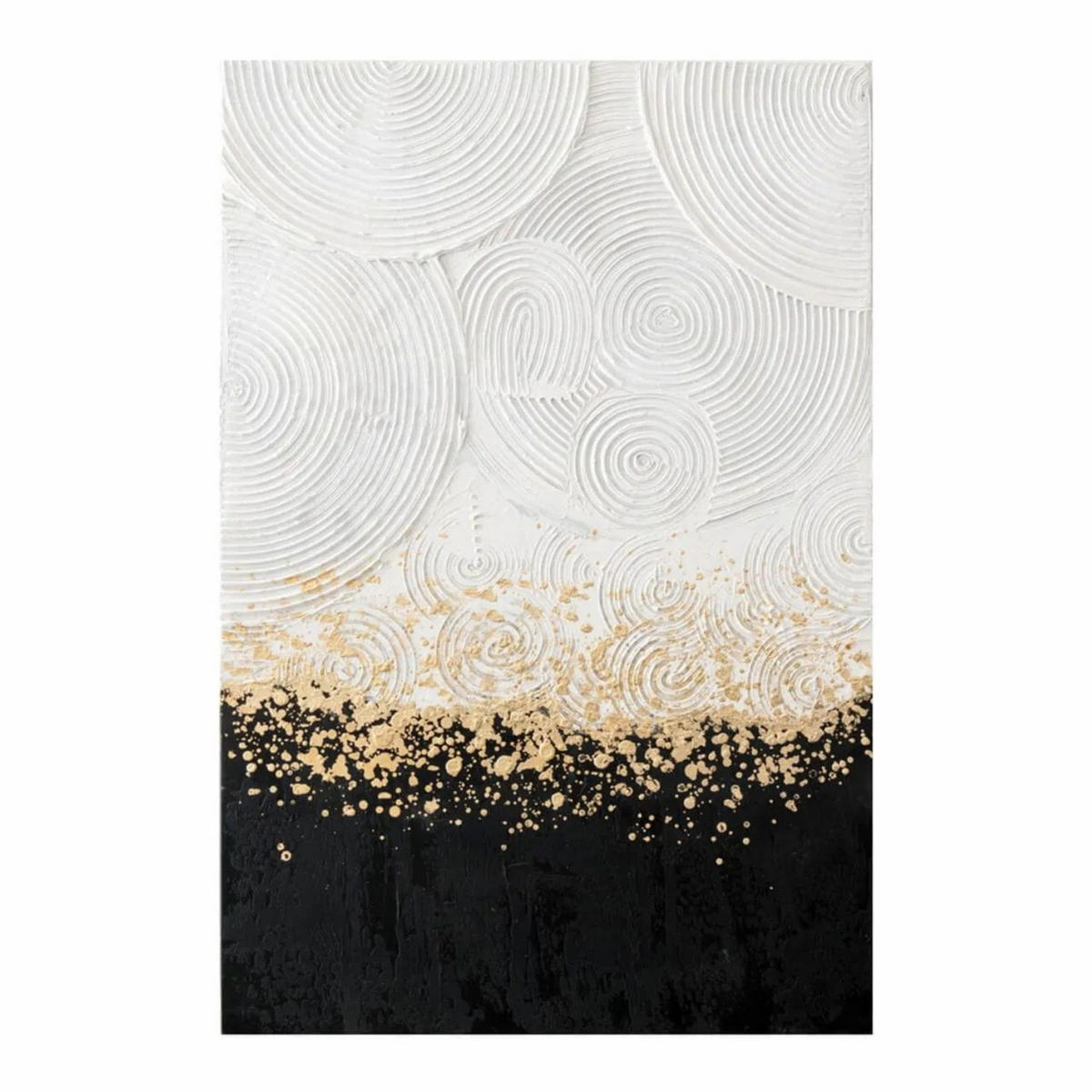 ACRYLBILD HANDGEMALT 60/90 cm - Schwarz/Weiß, Holz/Textil (60/90cm) - KUNSTLOFT