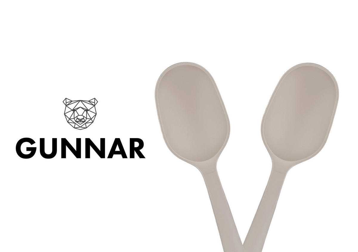 SALATBESTECK en Holz et Silikon GUNNAR - Beige, Holz (33.3cm) - Björn