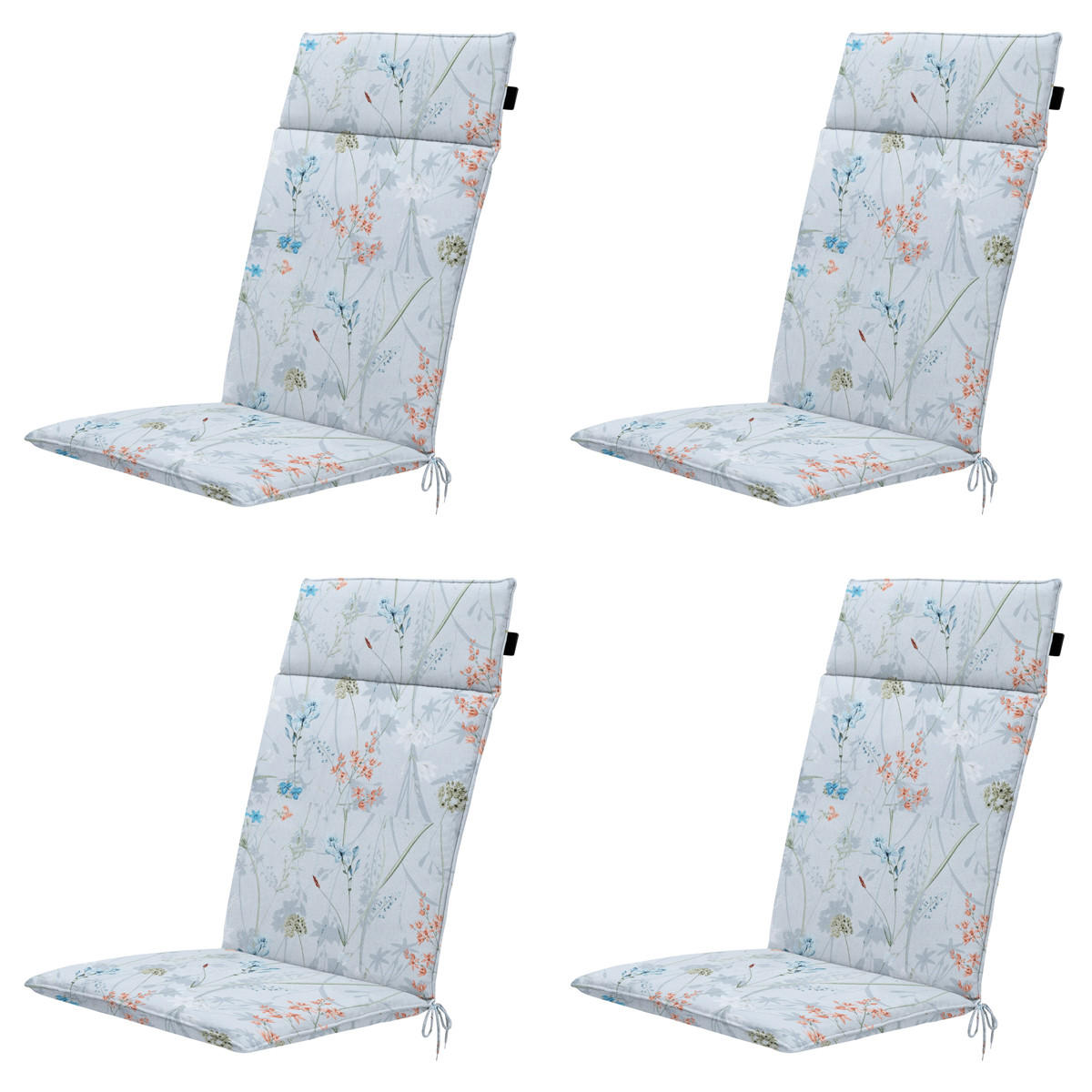 GARTENSTUHLKISSEN Donna 120/50 cm 4er-Set - Blaugrau, Textil (50/8/120cm) - Madison